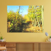 Sunlit Woods in Autumn - キャンバスプリント (インサイチュ (リビング))