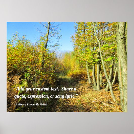 Sunlit Woods in Autumn - Personalised ポスター