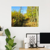 Sunlit Woods in Autumn - Personalised ポスター (ホームオフィス)