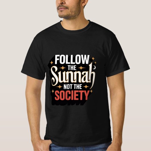 Sunnah Not 後を追 The Society – イスラーム Tシャツ (正面)