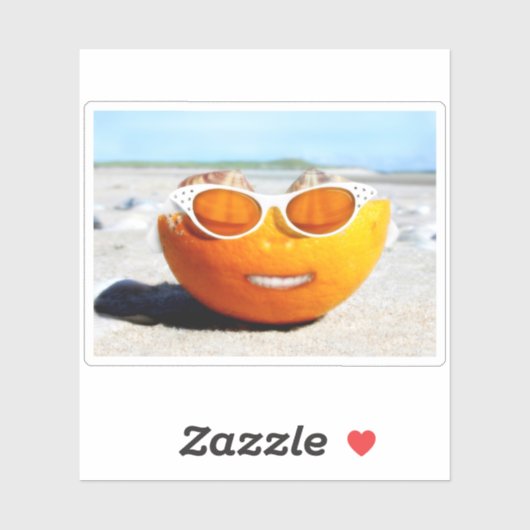 Sunny Beach Day Orange  シール (シート)