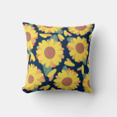 Sunny Bloom Doodles クッション (正面)