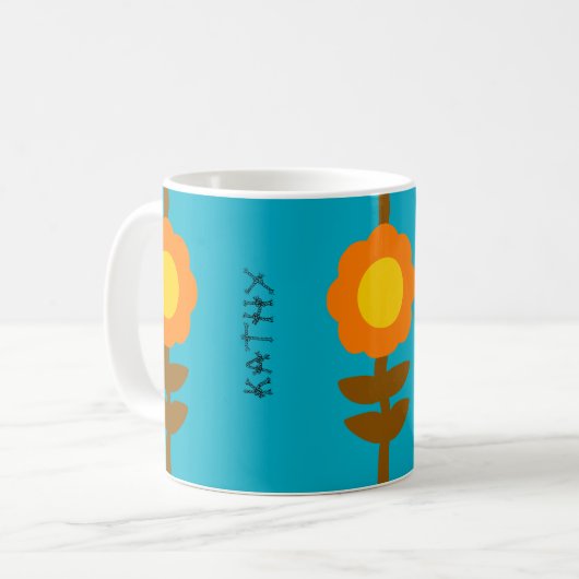Sunny Bloom Floral Mug コーヒーマグカップ (正面左)