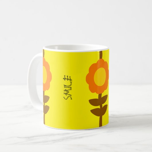 Sunny Bloom Floral Mug コーヒーマグカップ (正面左)