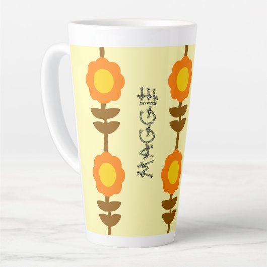 Sunny Bloom Latte Mug カフェラテマグ (左アングル)