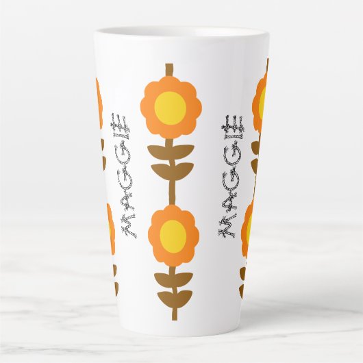 Sunny Bloom Latte Mug カフェラテマグ (正面)