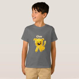 Sunny Ciao Puppy – Fun Yellow Dog Kids' T-Shirt Tシャツ