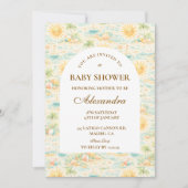 Sunny Coastal Beach Baby Shower 招待状 (正面)