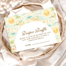 Sunny Coastal Beach Diapper Raffle
