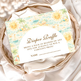 Sunny Coastal Beach Diapper Raffle エンクロージャーカード