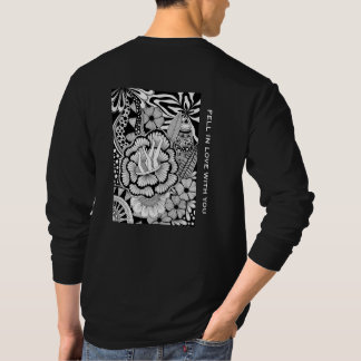 Sunny day - Black and White Surreal Botanical Art Tシャツ