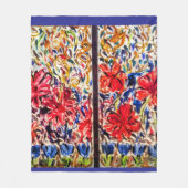 Sunny Day Blue Tulips フリースブランケット (正面)