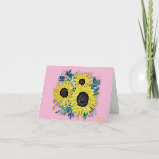 "Sunny Day" Thank-you Card Pink  サンキューカード