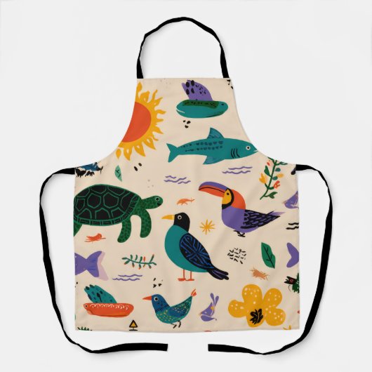 Sunny Days All-Over Print Apron Gift エプロン (正面)