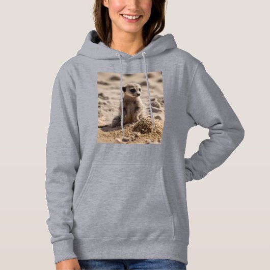 "Sunny Days: Baby Meerkat's Beach Adventure" パーカ (正面)