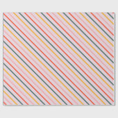 Sunny Diagonal Stripes ラッピングペーパー (フラット)