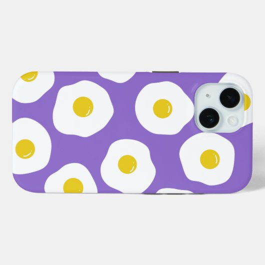 Sunny Egg Purple iPhone 15 Case Case-Mate iPhoneケース (裏面 (横))