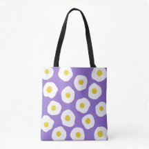 Sunny Egg Purple Tote Bag