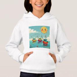 Sunny Fishing Boats – Kids’ Hoodie
