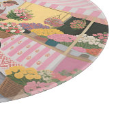 Sunny Flower Street Scene カッティングボード (角)