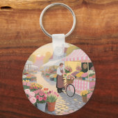 Sunny Flower Street Scene キーホルダー (裏面)