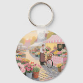 Sunny Flower Street Scene キーホルダー (裏面)