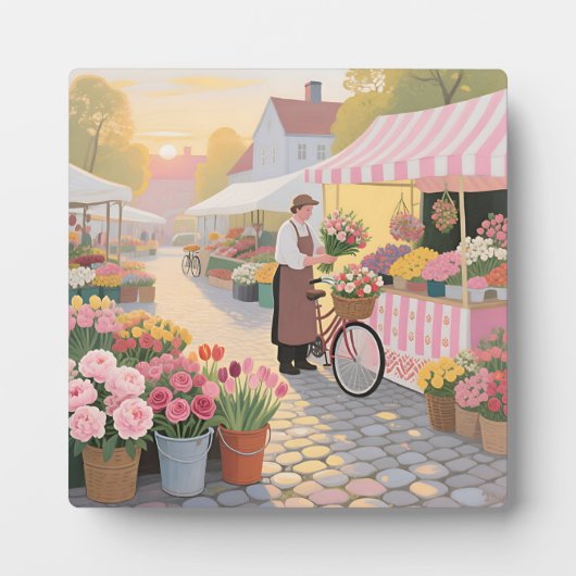 Sunny Flower Street Scene フォトプラーク (正面)