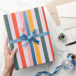 Sunny Horizontal Stripes ラッピングペーパー