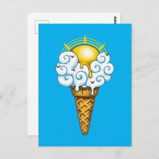 Sunny Ice Cream ポストカード (正面/裏面)