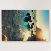 Sunny Late Afternoon Surfer At The Beach Photo ジグソーパズル (横)