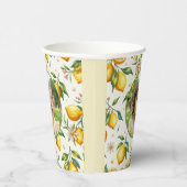 Sunny Lemon Birthday Photo Yellow Kids Party 紙コップ (右)