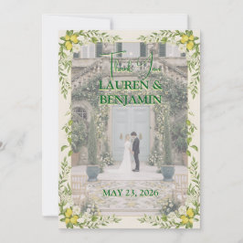 Sunny Lemon Wedding Thank You Card サンキューカード
