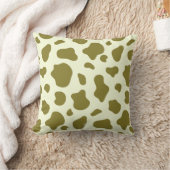 Sunny Meadow Cow Print Decorative Pillow クッション (ブランケット)