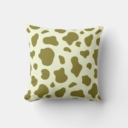 Sunny Meadow Cow Print Decorative Pillow クッション (正面)