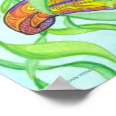 Sunny Mermaid +魚のファンタジーアートポスター ポスター (角)