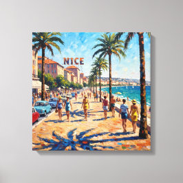 Sunny Nice Riviera Promenade Canvas Art キャンバスプリント