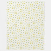 Sunny Pastel Daisy フリースブランケット (正面)