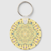 Sunny Pattern in Gentle Yellow キーホルダー (裏面)