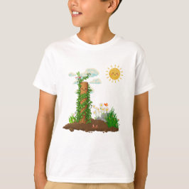 Sunny Pun Garden Climbing Plant Totem Kids Tシャツ