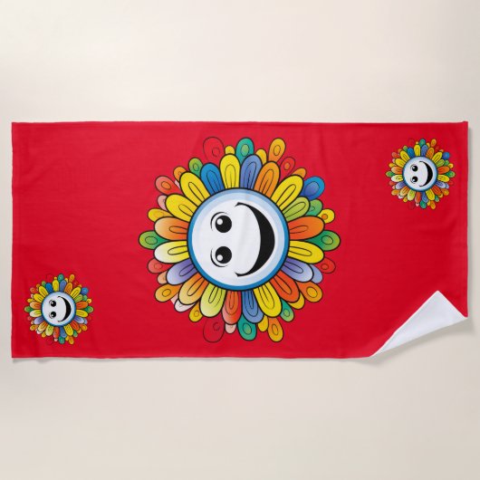 Sunny Ray Flower ビーチタオル (正面)