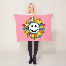 Sunny Ray Flower フリースブランケット