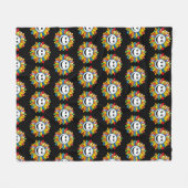 Sunny Ray Flower フリースブランケット (正面(横))