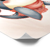Sunny Seas & Cozy Scarves – くじらスタイル ポスター (角)