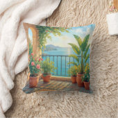 Sunny Seaside Terrace クッション (ブランケット)
