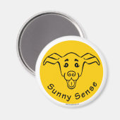Sunny Sense Logo、Dogマグネット付き マグネット (正面/裏面)