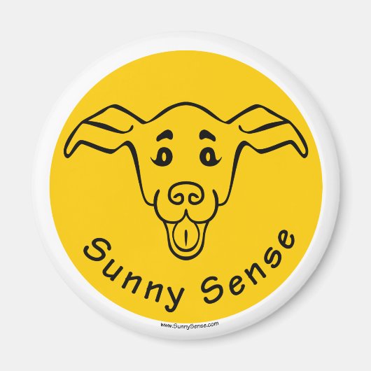 Sunny Sense Logo、Dogマグネット付き マグネット (正面)