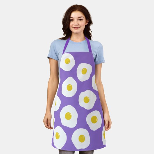 Sunny Side Purple Apron エプロン (着用した状態)