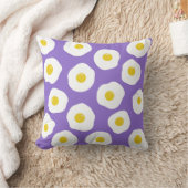 Sunny Side Purple Throw Pillow クッション (ブランケット)