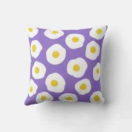 Sunny Side Purple Throw Pillow クッション