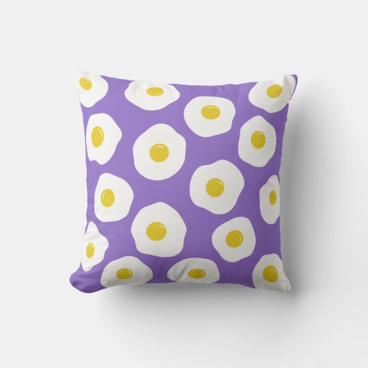 Sunny Side Purple Throw Pillow クッション (正面)